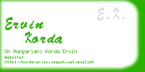 ervin korda business card